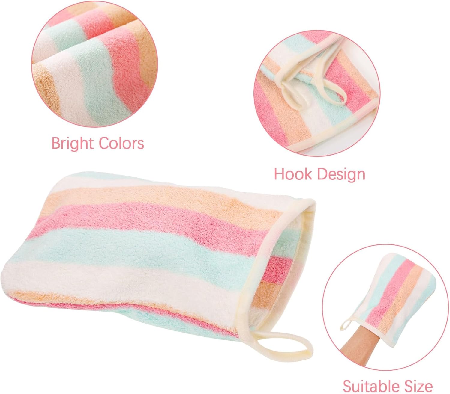 6-Piece Coral Fleece Washcloth Set