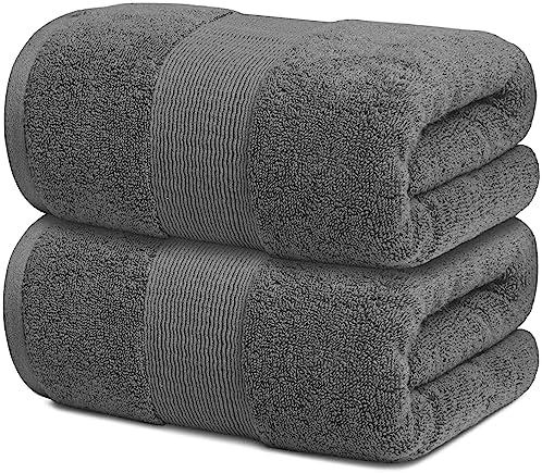 Luxury Oversized Bath Towels 35x70 Smoke Grey