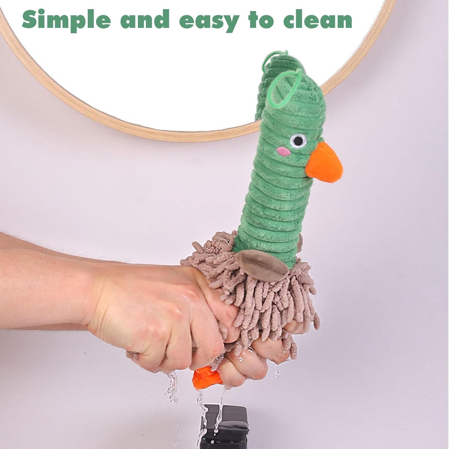 Cartoon Duck Chenille Hand Towel 2-Pack