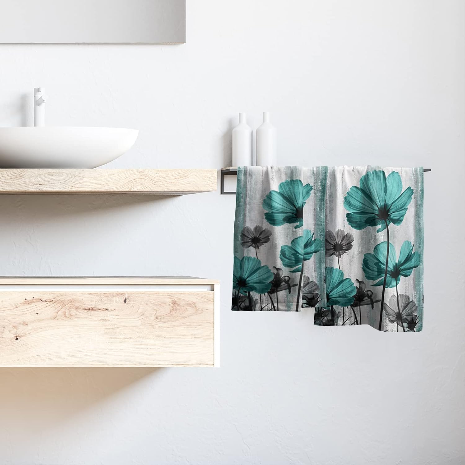 Elegant Floral Towels Set for Bathroom and Beyond