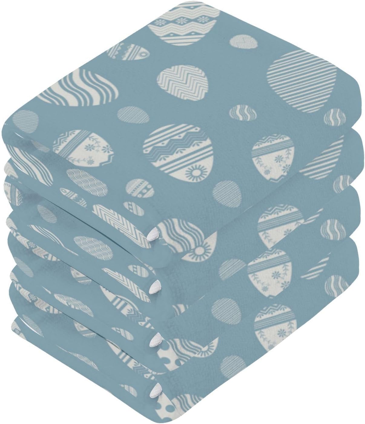 Easter Egg Washcloth Set 2P - Soft Absorbent Reusable for Babies Kids
