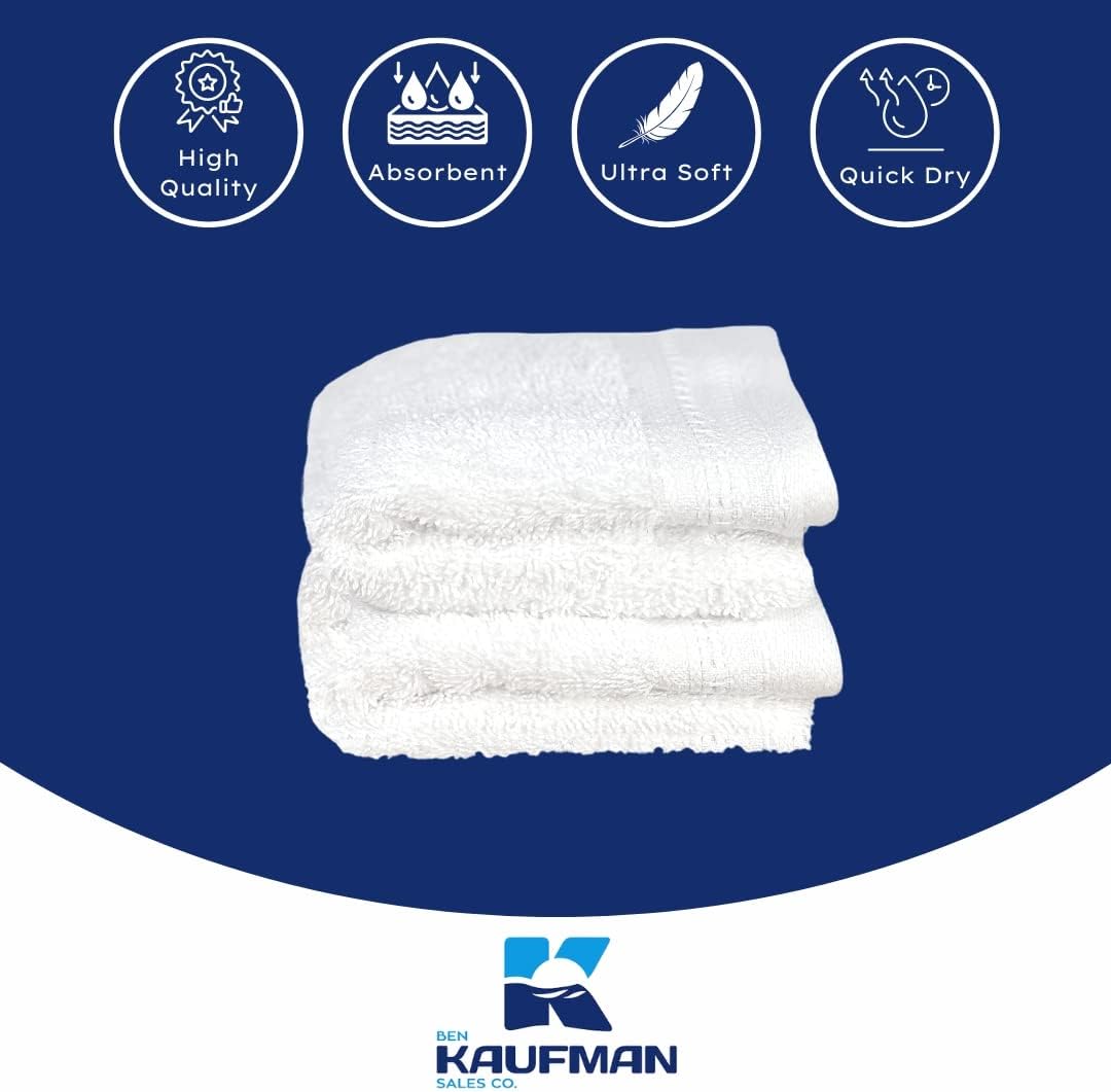 Kaufman - Hotel Quality Fingertip Towels 11x18 2-PK 100 Ring Spun Cotton