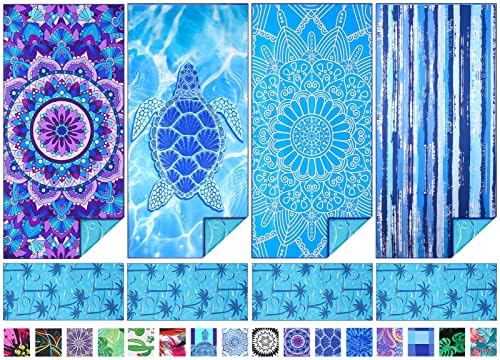 4-Pack Microfiber Beach Towels