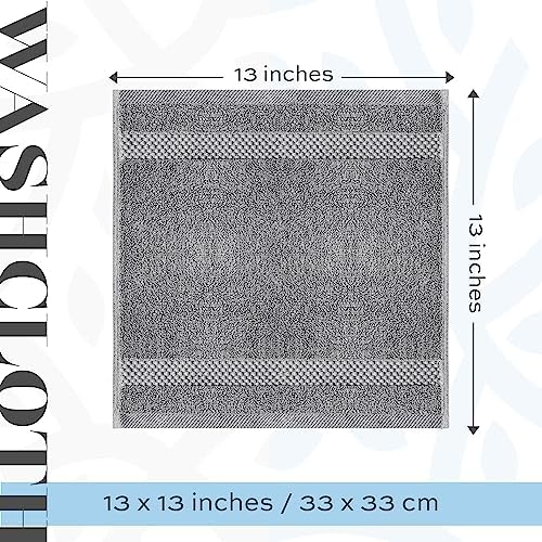 White Classic Luxury Washcloths - 12 Piece Set