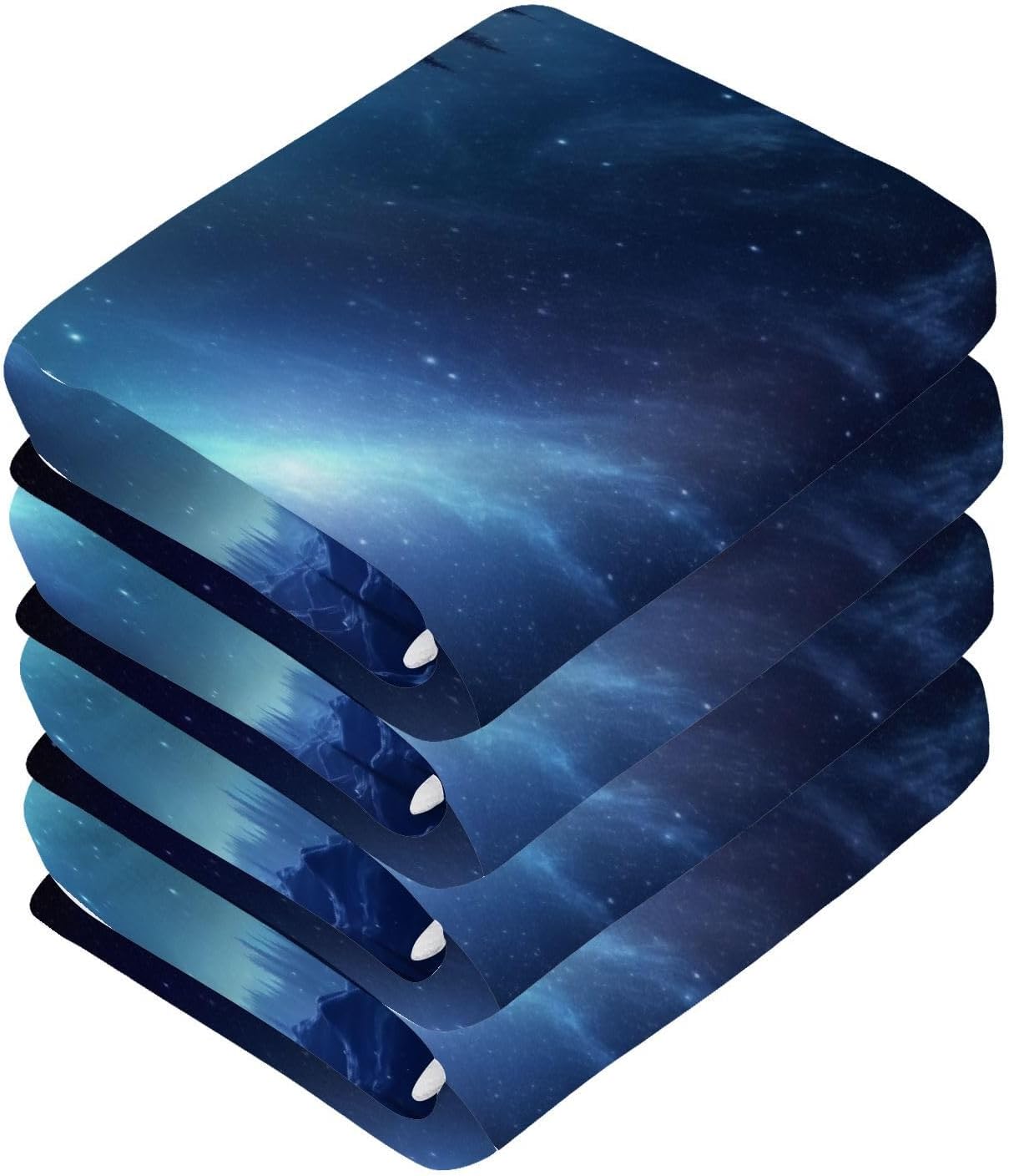 Blue Sky Washcloths - 2-Pack of Soft Absorbent Reusable Face Towels