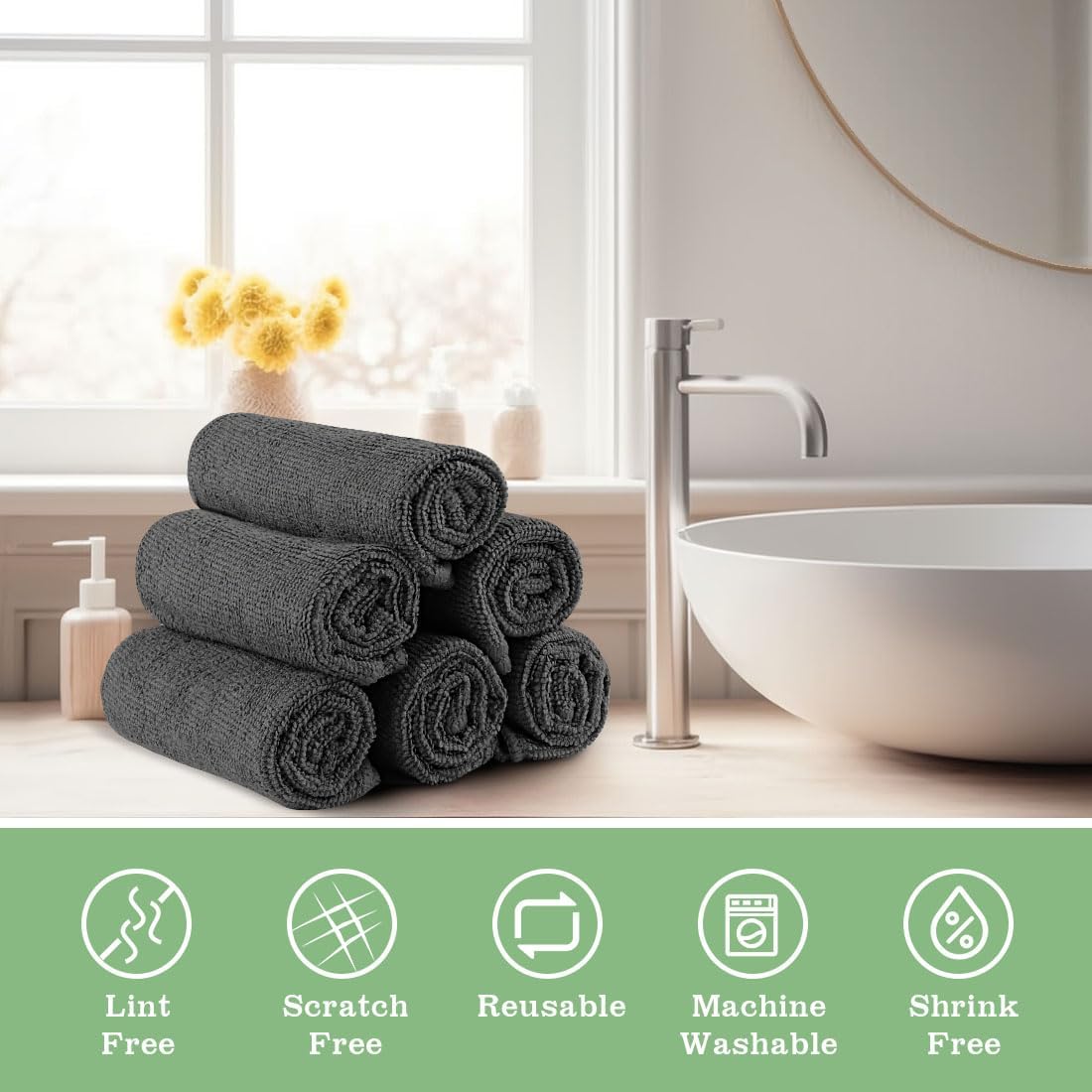 High-Quality 100-Pack Washcloths