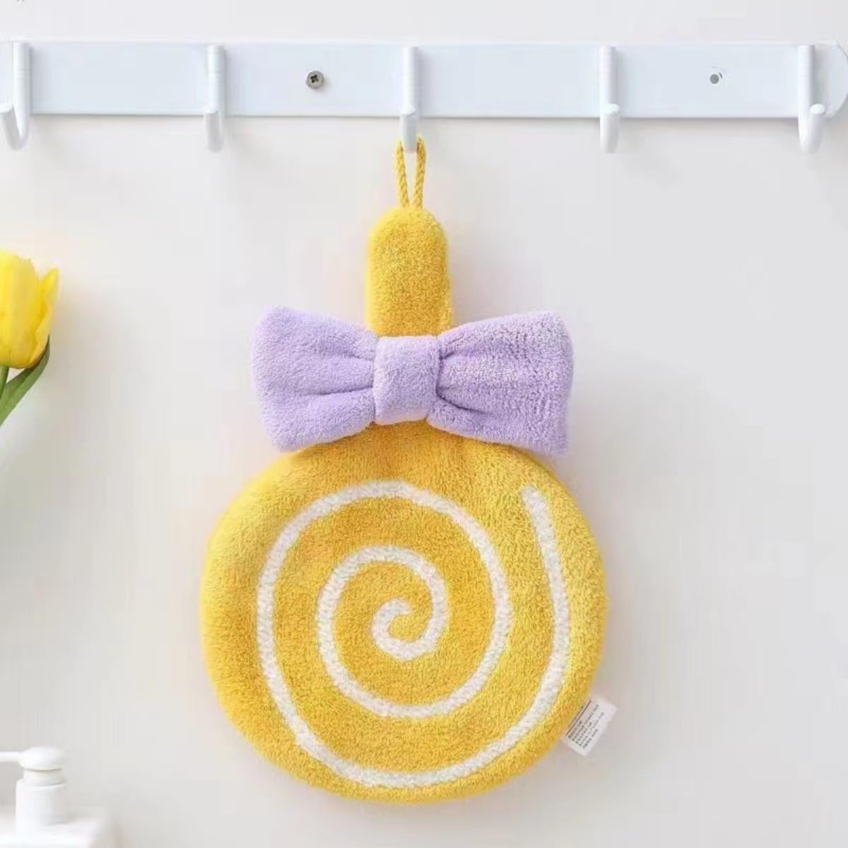 POMN Kids Hand Towels Cute Bow Tie Design Durable and Absorbent