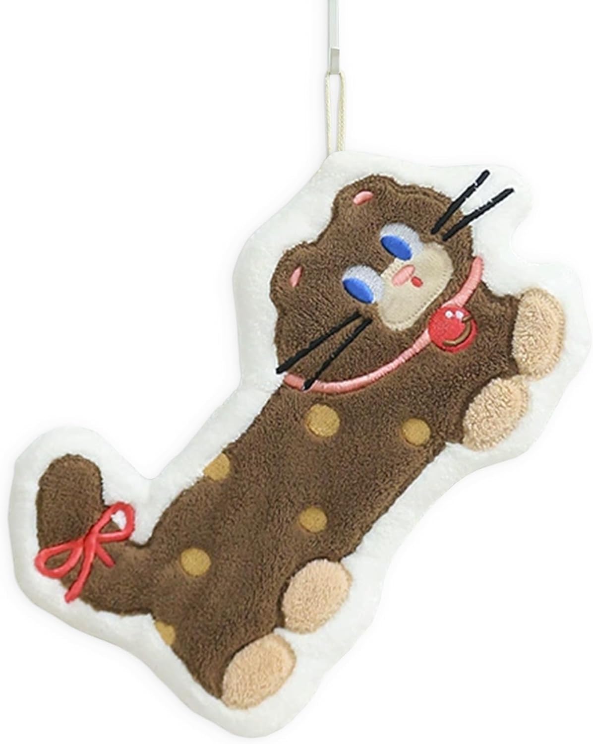 JFFTLL Brown Polka Dot Cat Hand Towels