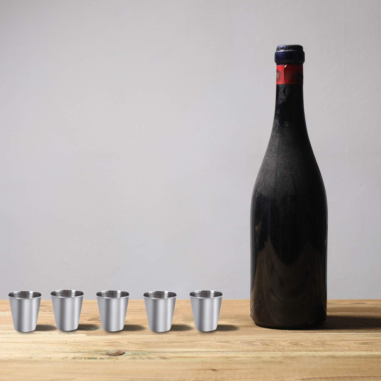 Ruisita 12-Piece Stainless Steel Shot Cups