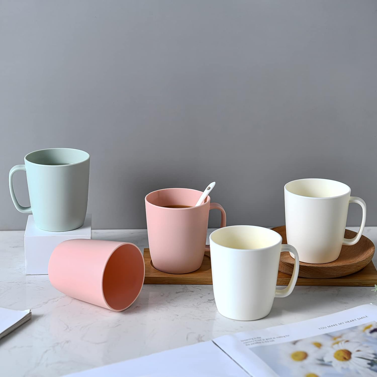 Kurala Coffee Mugs Set of 5 with Handle