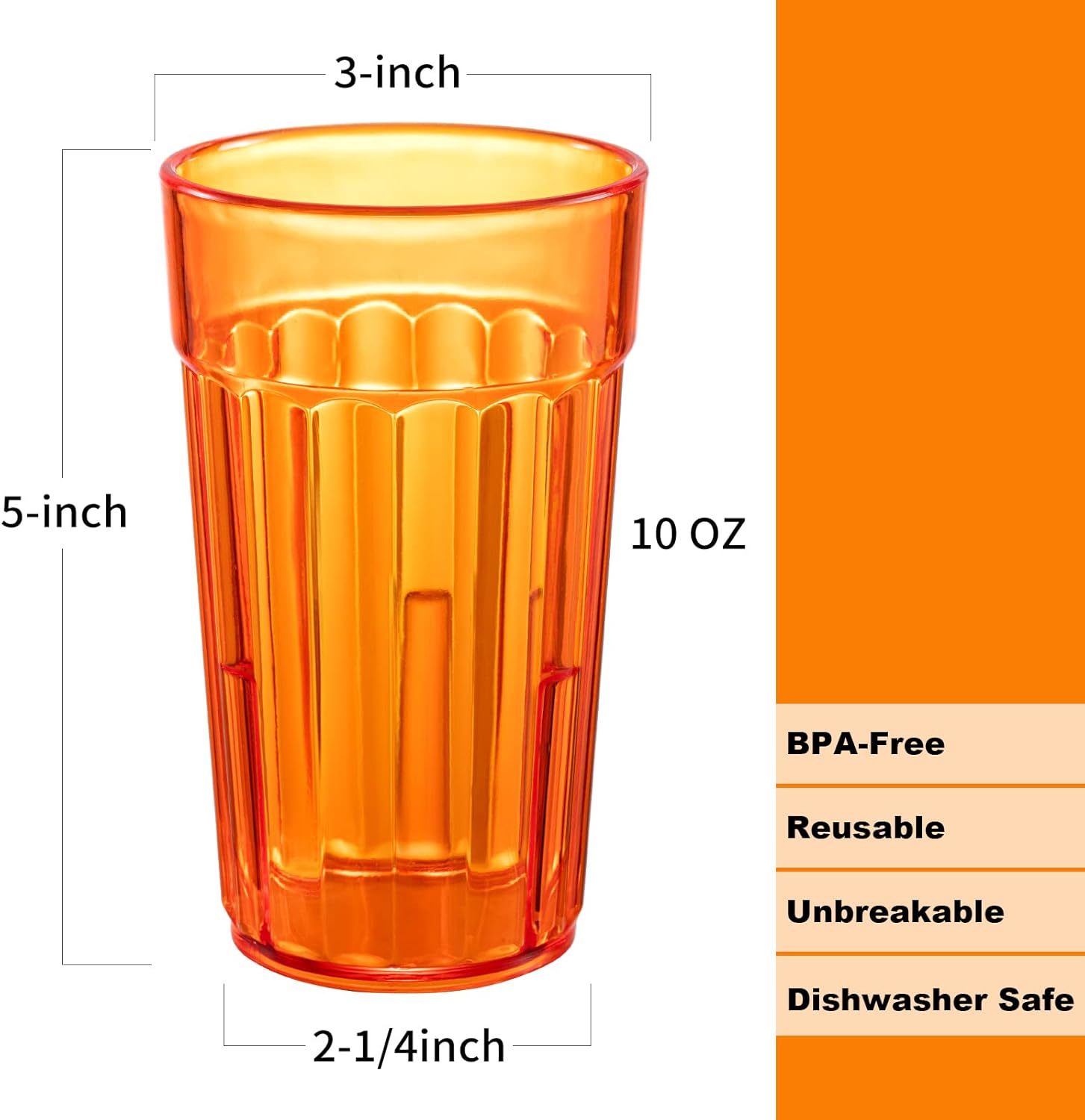 BPA-Free 10-Pack Small Drinking Glasses Perfect for Daily Use