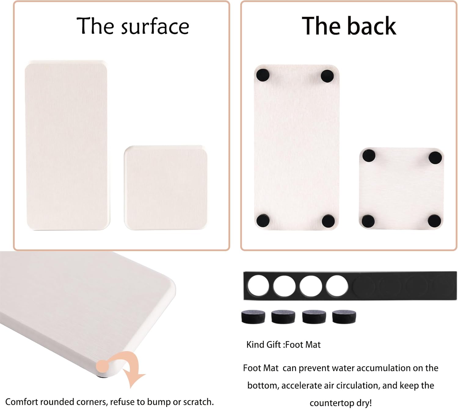 Quick-Dry Water Absorbent Stone Trays