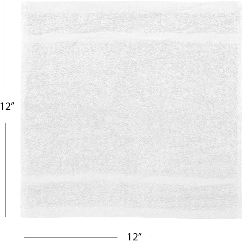 Avalon Towels Cotton Washcloths - Pack of 24 12x12 Inches