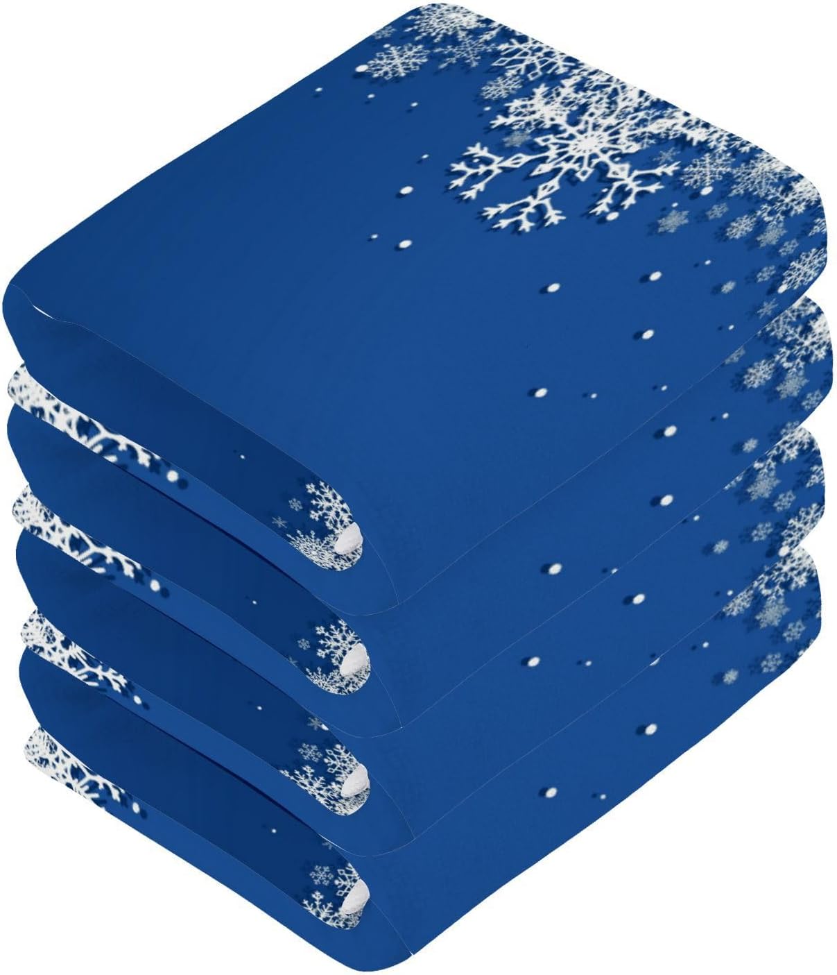 Blue Snowflake Washcloths 2-Pack