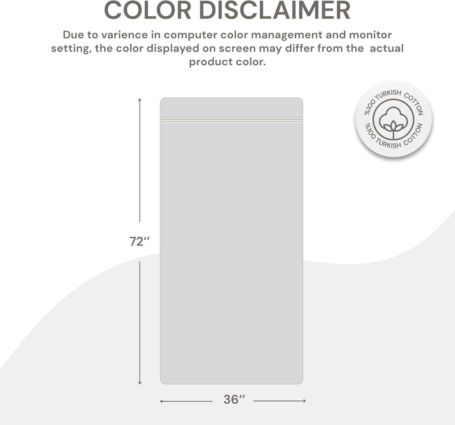 XL Stopwatch Bathroom Towel - 72 x 36 Sky Blue