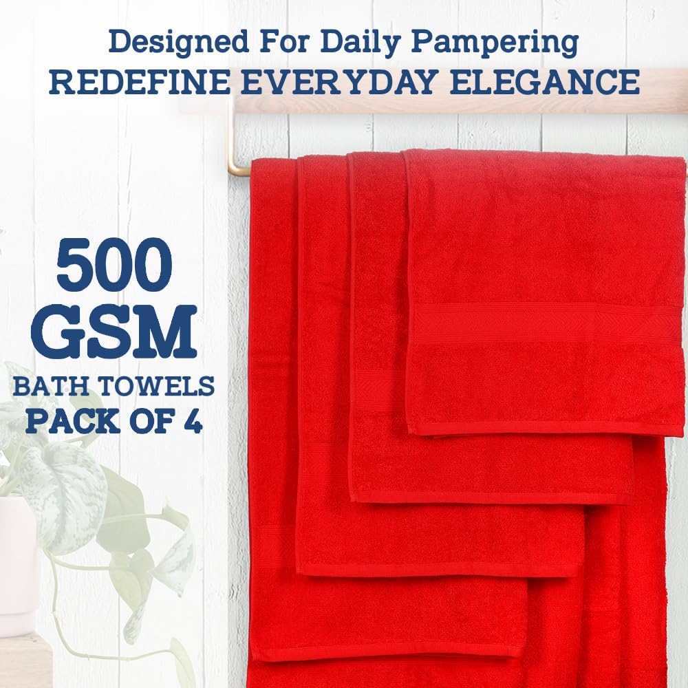 Luxury 4-Pack Bath Towels by Casa Lino