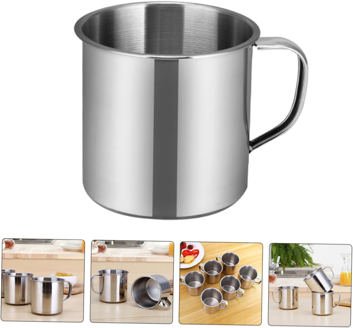 Garneck 10-Piece Stainless Steel Kindergarten Drinking Cups