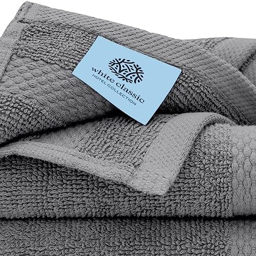 White Classic Luxury Washcloths - 12 Piece Set