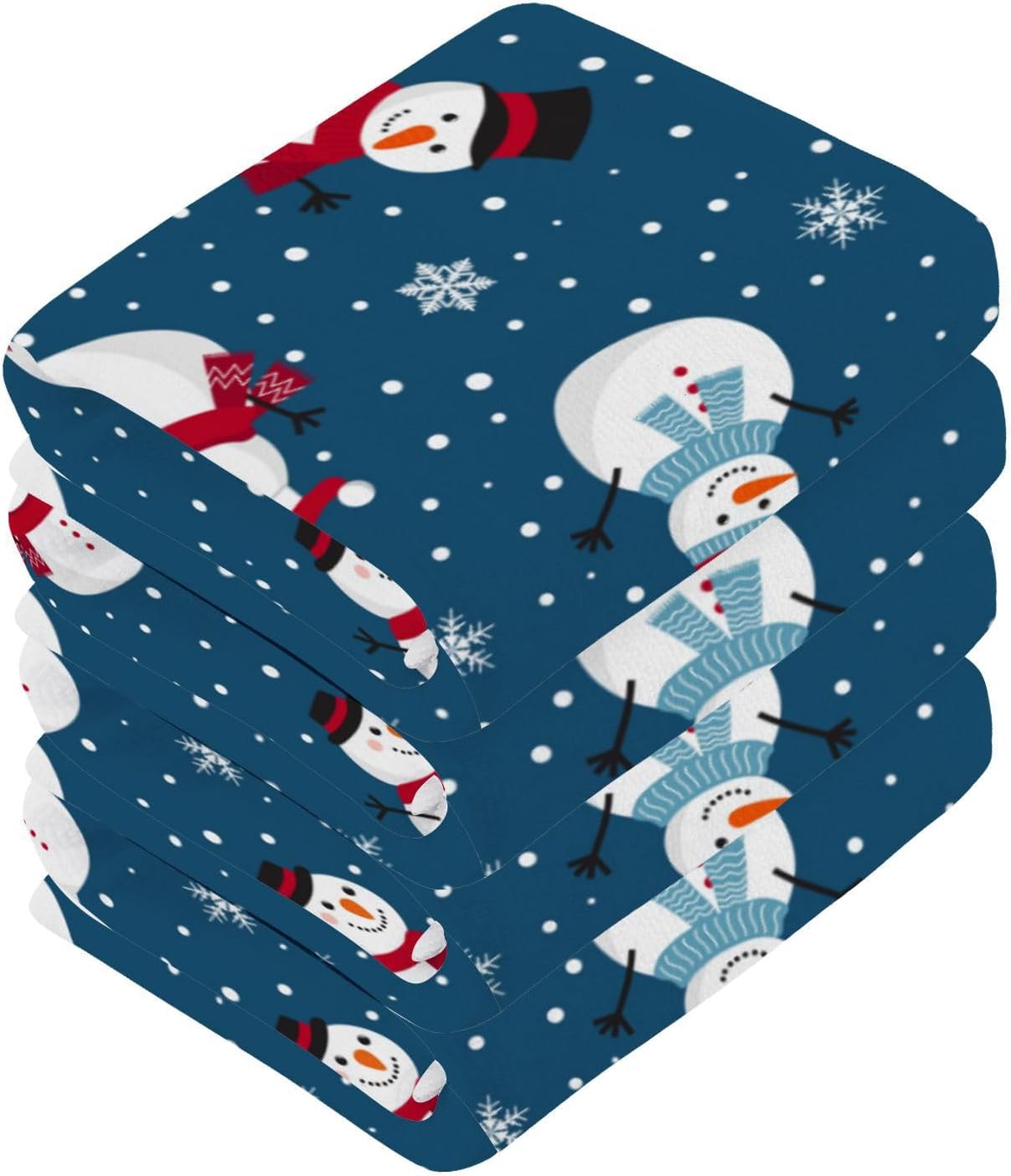 Perfect Christmas Gift for Kids Snowman Washcloth Set
