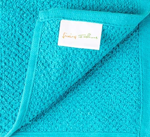 Living Fashions Popcorn Weave Washcloth Set of 8
