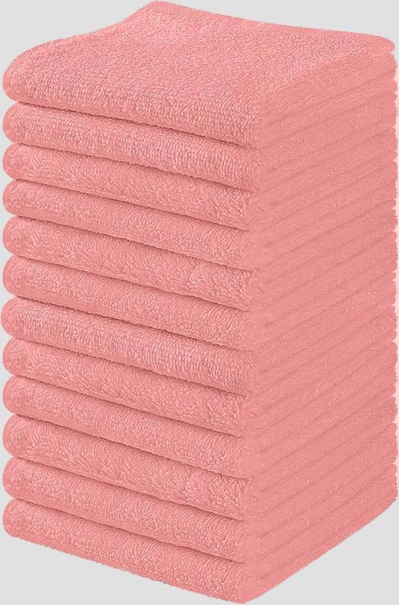12-Piece 100 Cotton Absorbent Washcloth Set