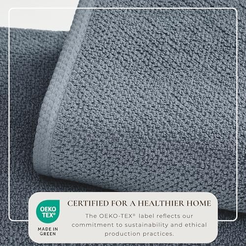 Chambrey Blue 100 Cotton-Best bath towels for the home