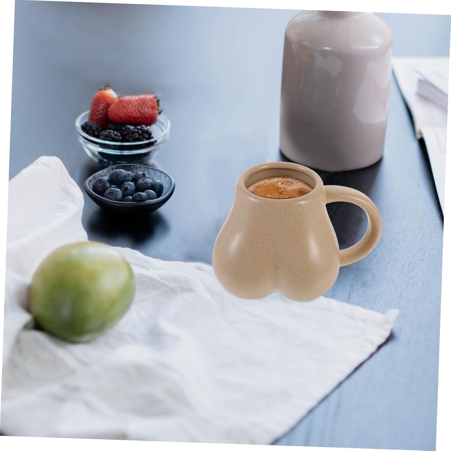KICHOUSE Butt-Shaped Coffee Mug Novelty Cup for Coffee Tea