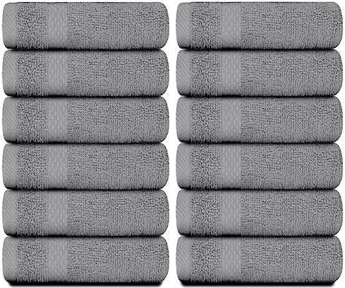 White Classic Luxury Washcloths - 12 Piece Set