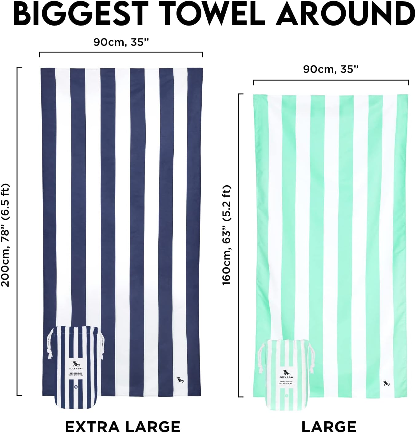 Dock Bay Beach Towel - Compact Quick Dry Sand-Free