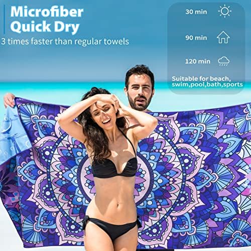 4-Pack Microfiber Beach Towels