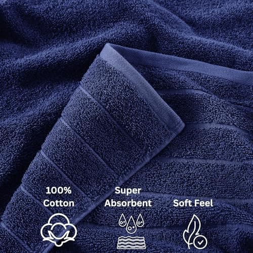 Casa Platino 100 Mercerized Cotton Towels Soft Absorbent and Sustainably Made