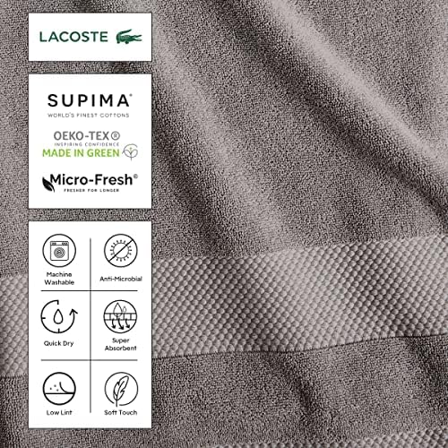Lacoste Heritage Bath Sheet Croc Green 35x70
