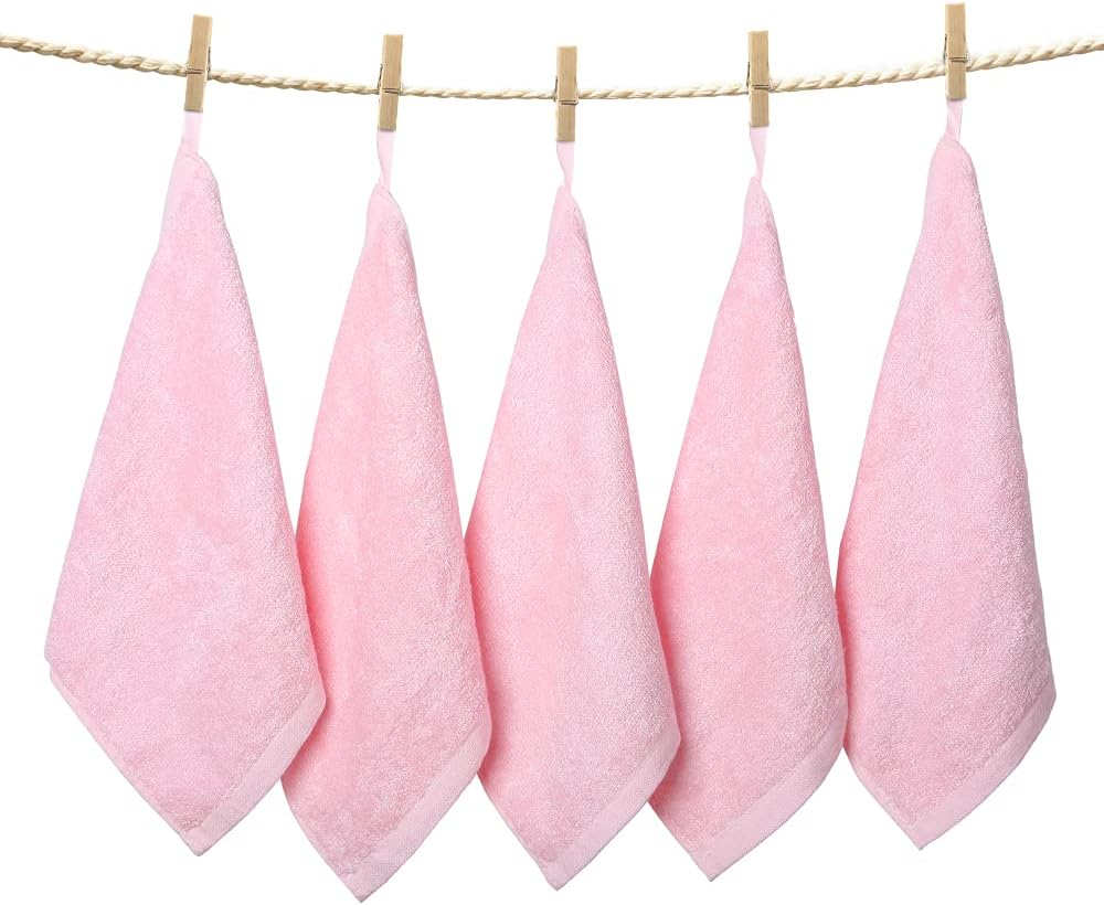 Yoofoss Luxury Washcloths 10 Pack - 10 x 10 Pink