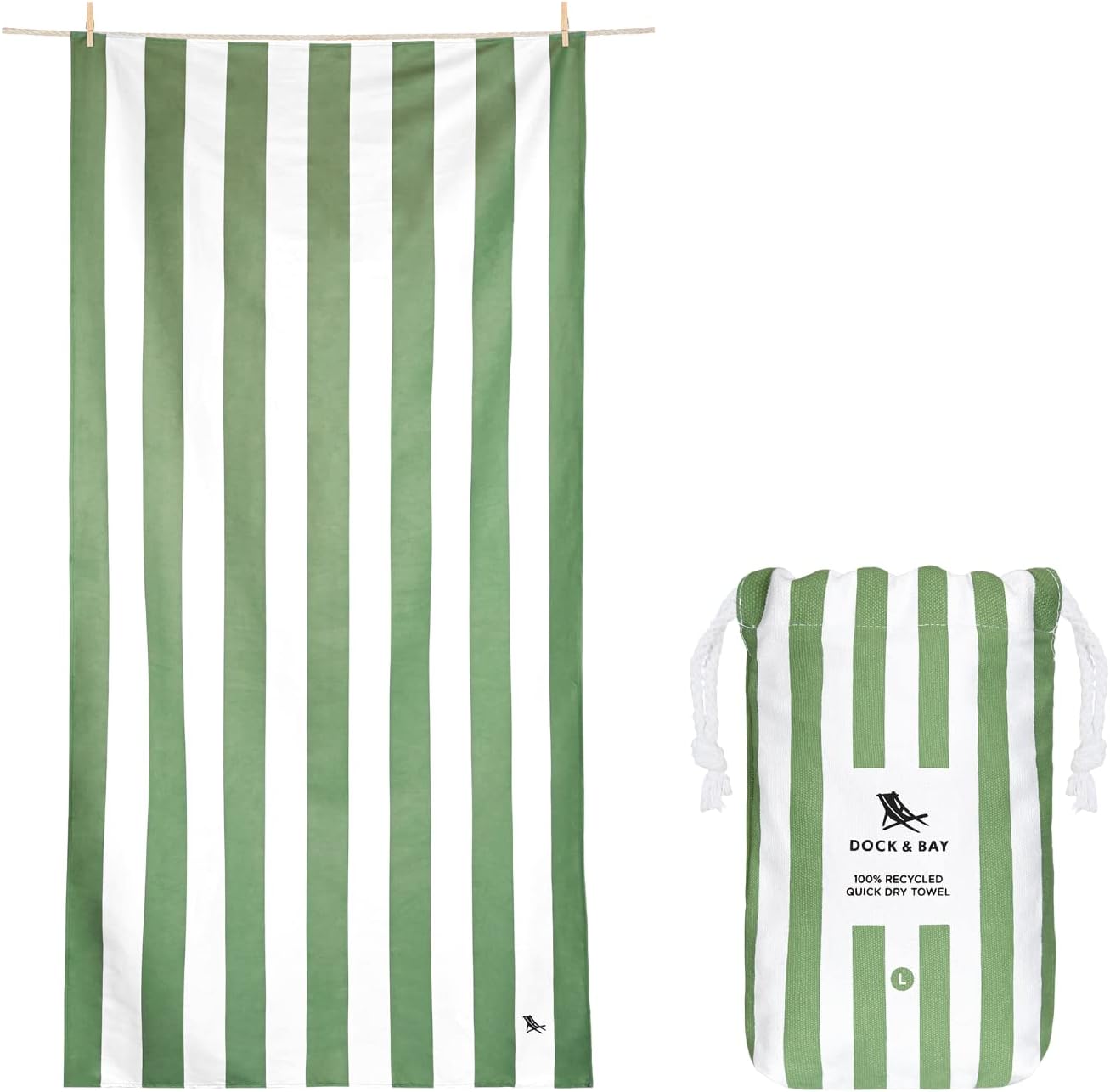 Dock Bay Beach Towel - Compact Quick Dry Sand-Free