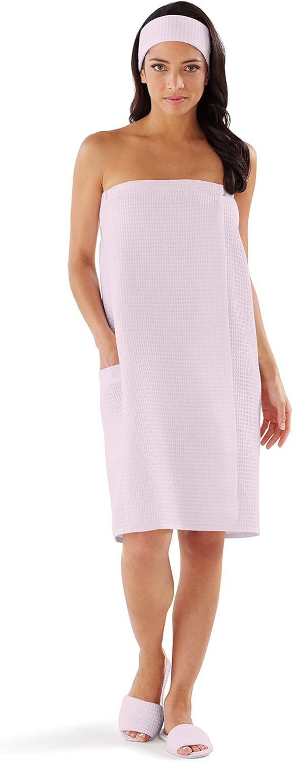 Boca BT Terry Waffle Towel Wrap for Women - Plus Size
