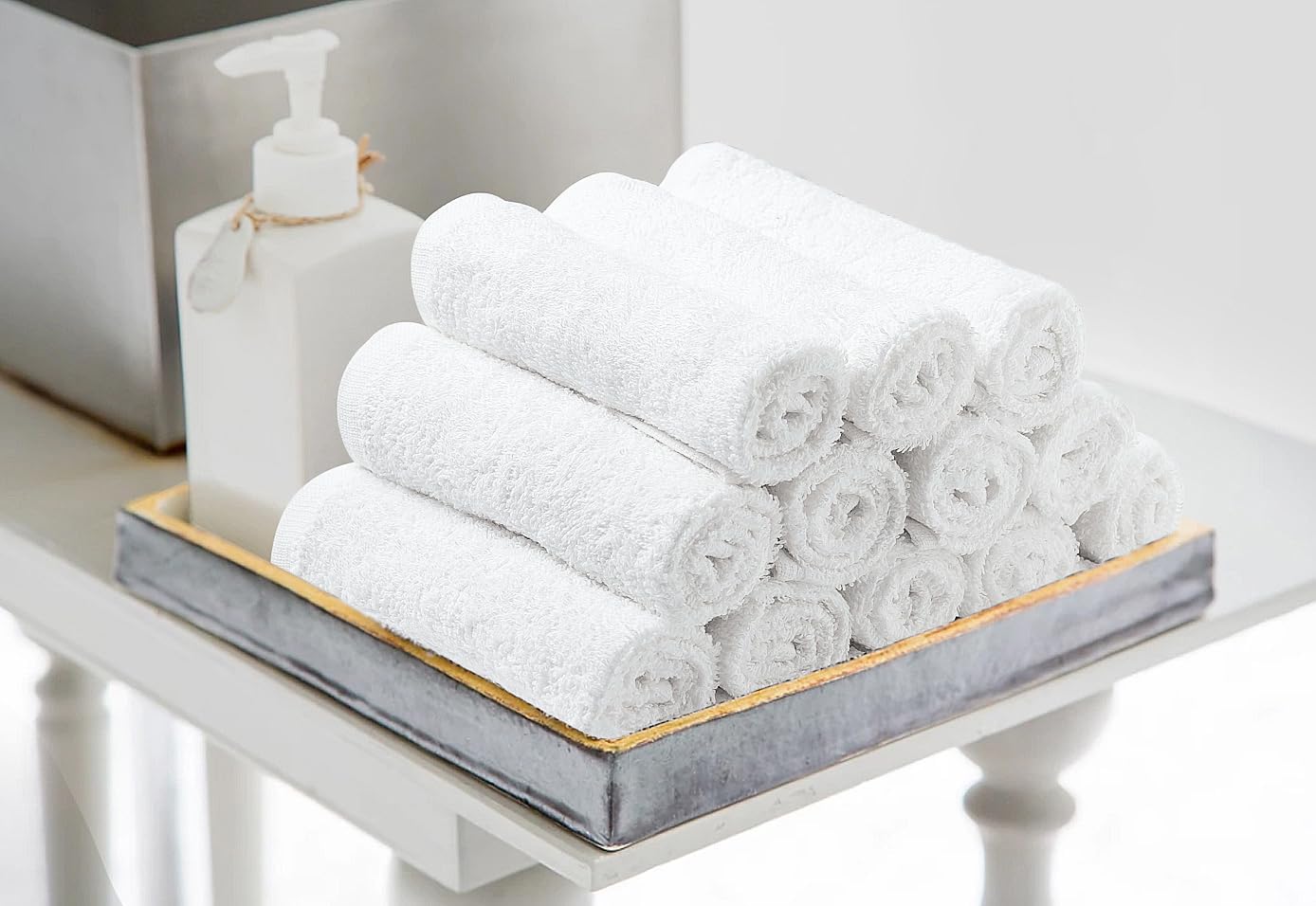 Avalon Towels Cotton Washcloths - Pack of 24 12x12 Inches
