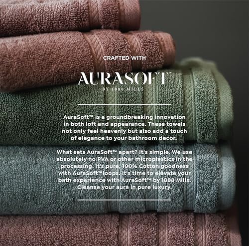 1888 Mills 6-Piece Cotton Towel Set Luxury Bath Towels