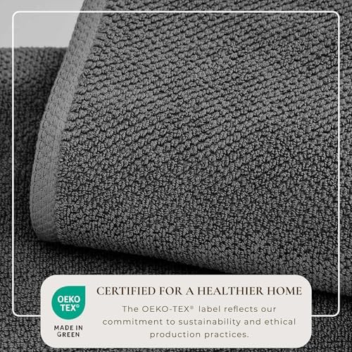 Great Bay Home Grey Bath Towels 4-Pack