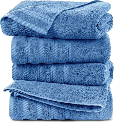 Utopia Premium Bath Towels Set Electric Blue
