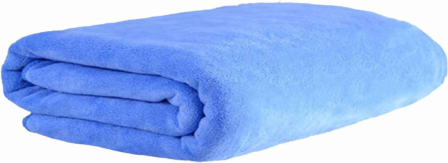 MYLSMPLE Luxury Microfiber Bath Towel 36x72 inch Light Blue