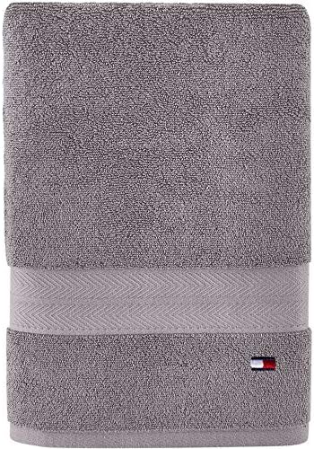 Tommy Hilfiger Modern American Steel Grey Bath Towel 30x54 100 Cotton