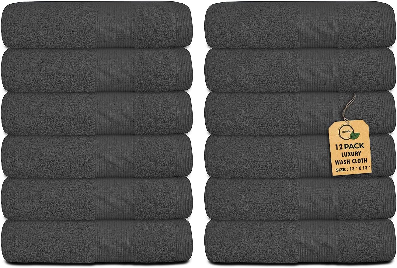 Softolle Premium Wash Cloths 12-Piece Set