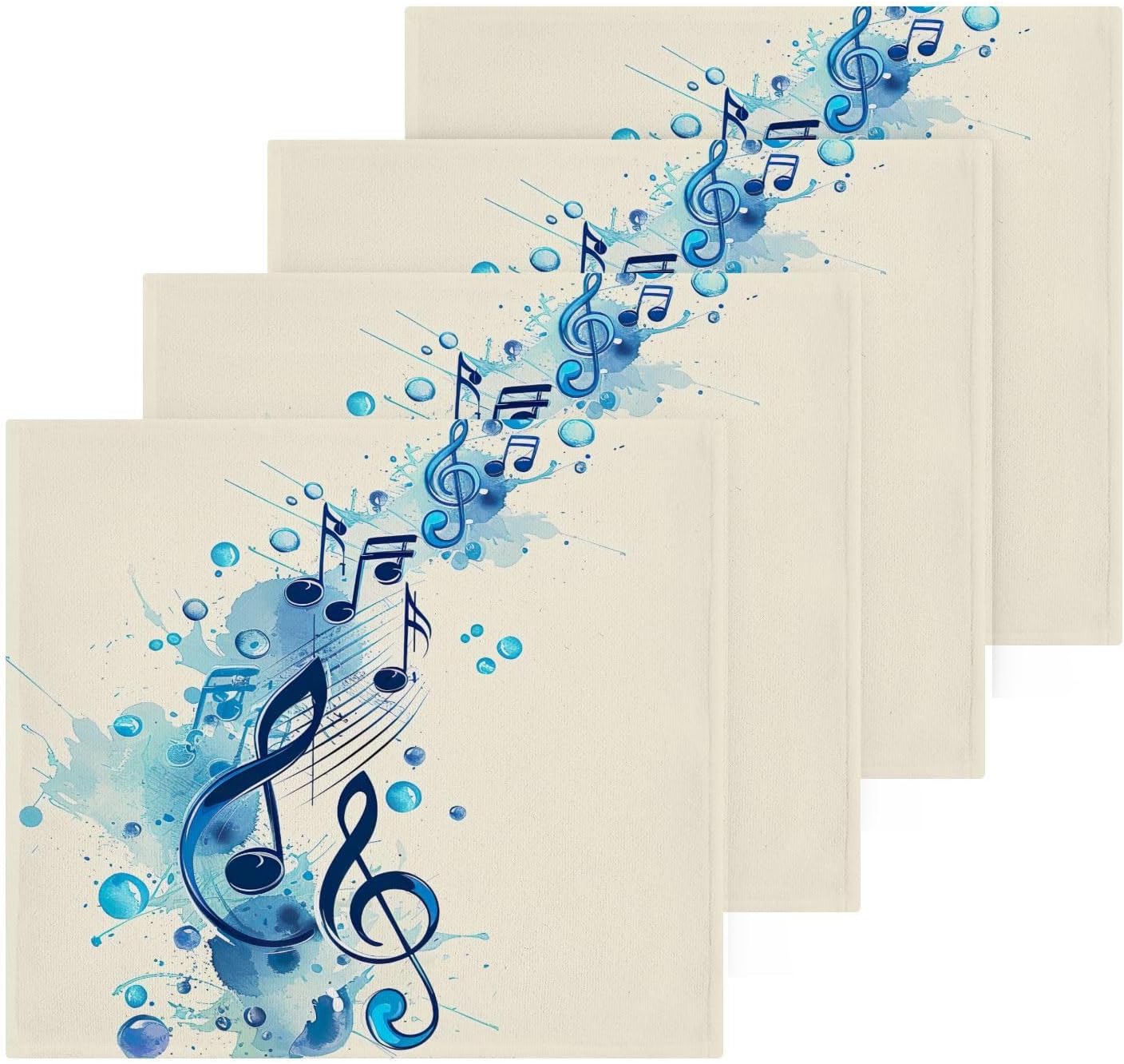 Musical Note Washcloth Set - Soft Reusable