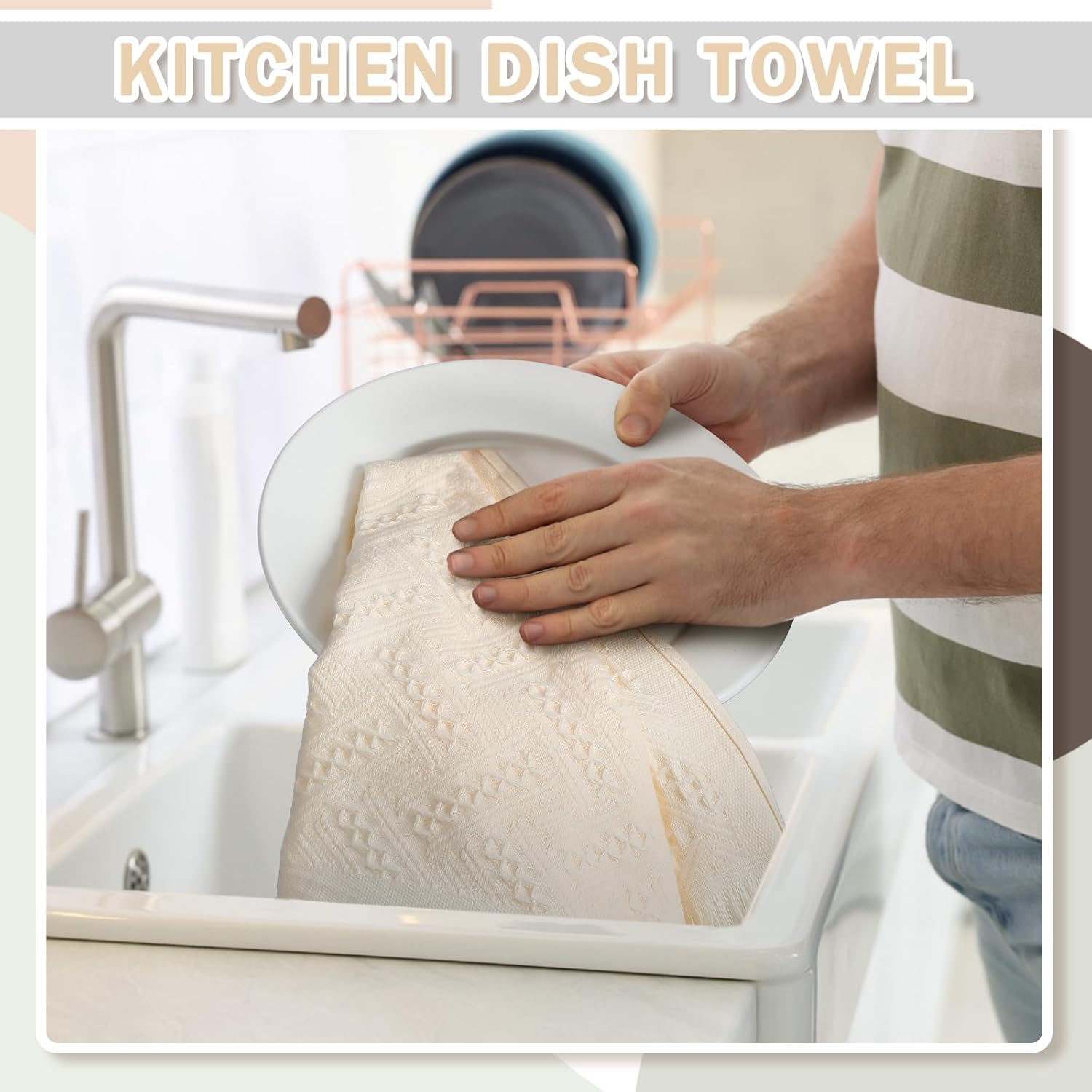 Beau_boh Hand Towels Set - 4-Piece 14x30 inch Beige