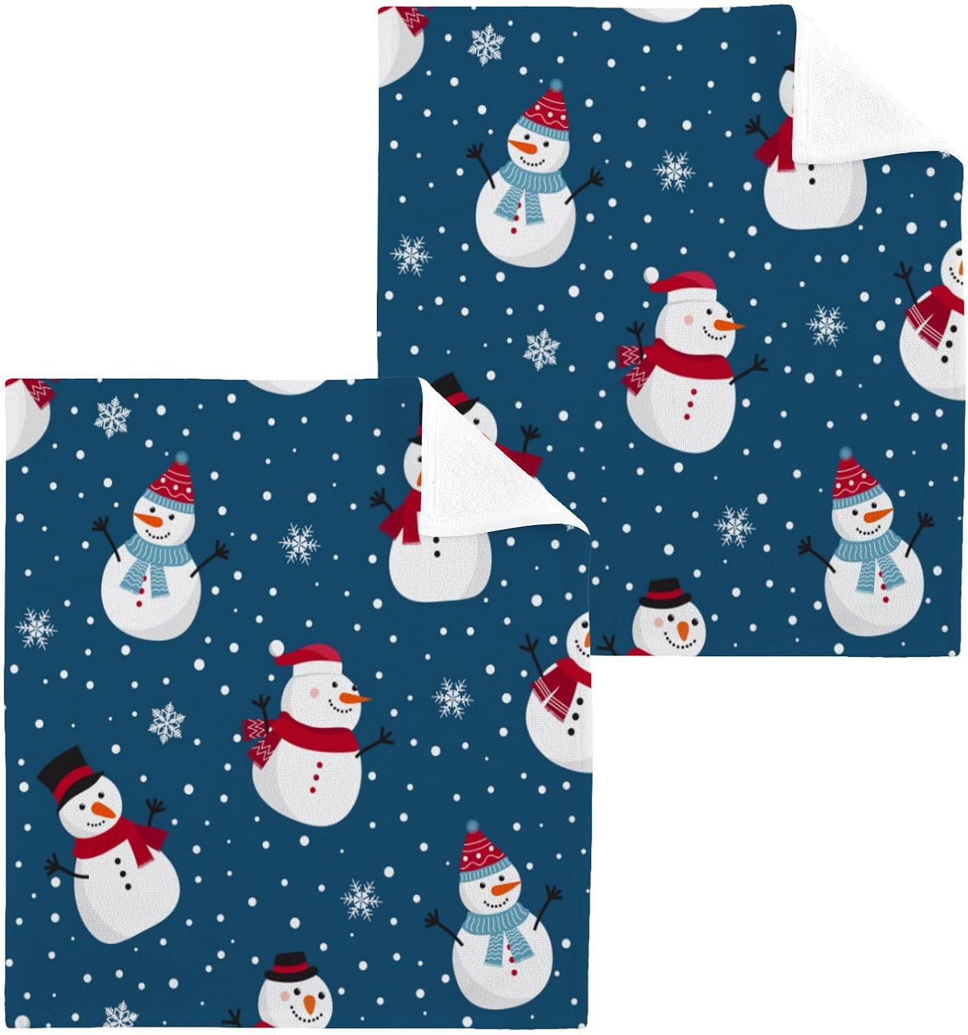 Perfect Christmas Gift for Kids Snowman Washcloth Set