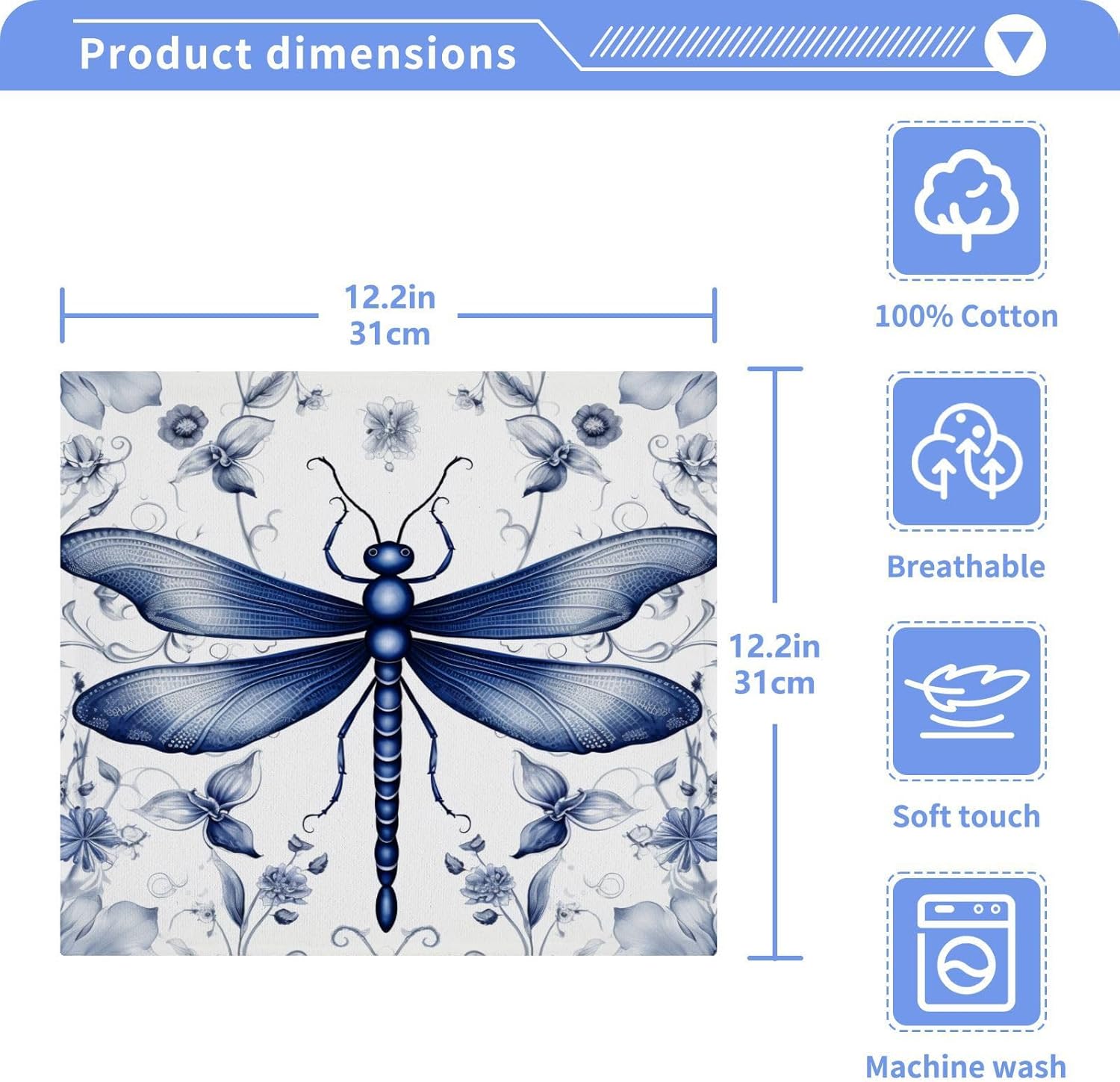 Dragonfly Washcloth Set - Perfect Size Soft Absorbent