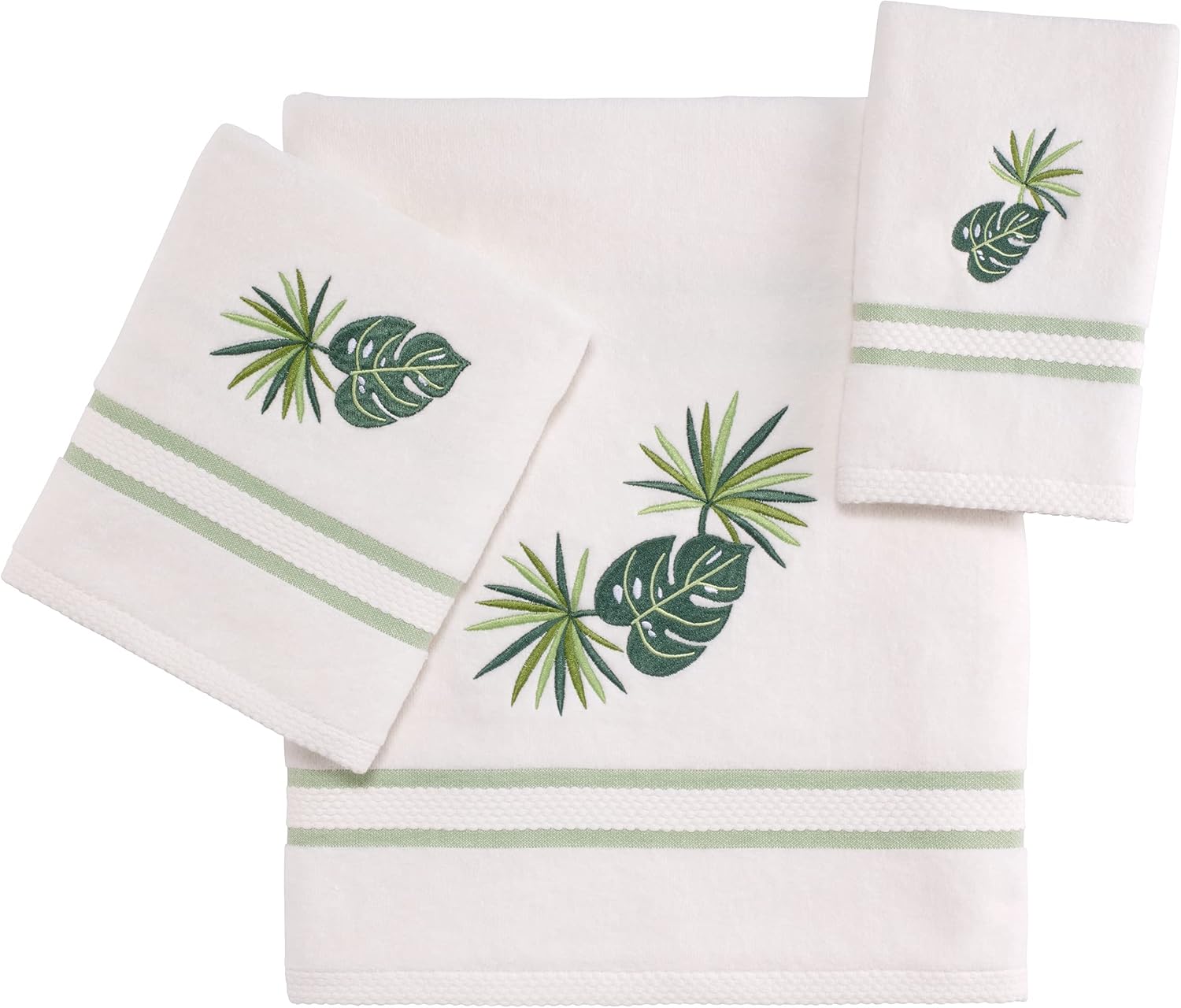 Avanti Linens - Fingertip Towel Soft Absorbent Cotton Towel Viva Palm Collection