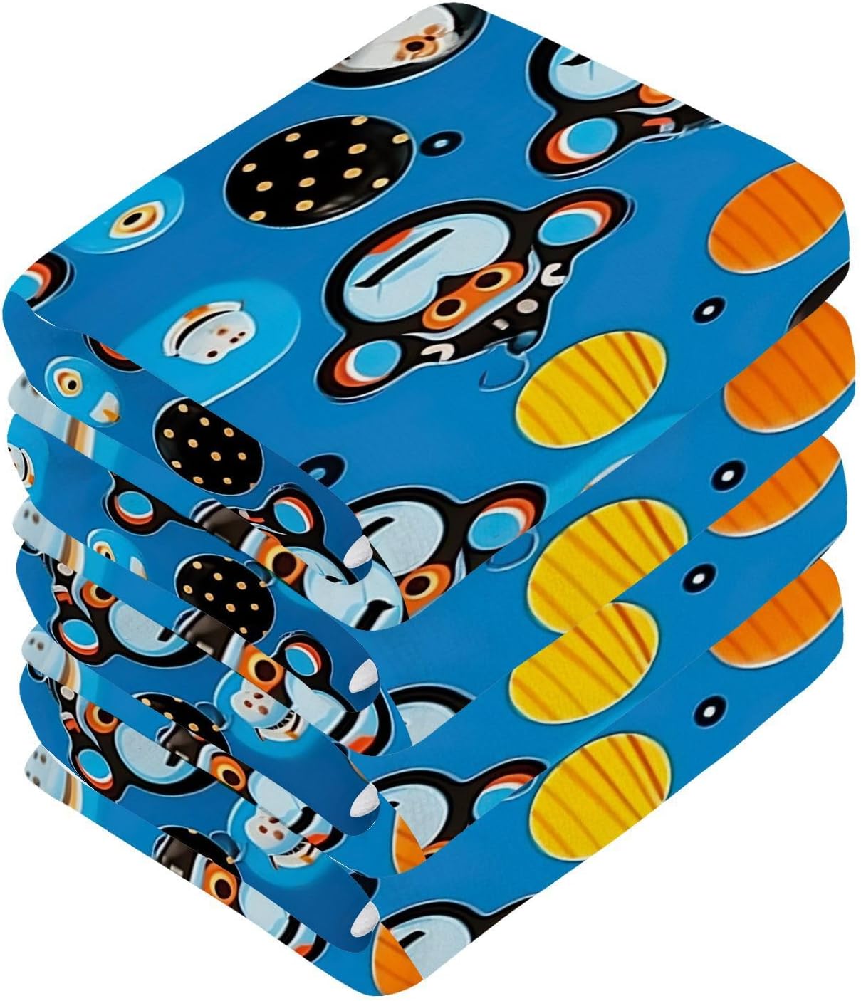 Cartoon Monkey Washcloth Set - Perfect for Daily Use