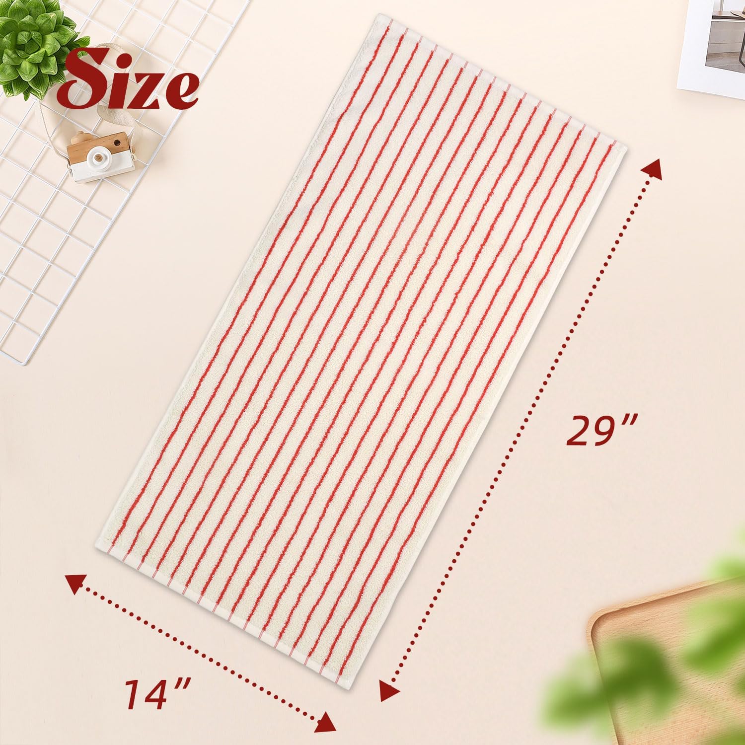 Jacquotha Striped Hand Towels Soft Durable