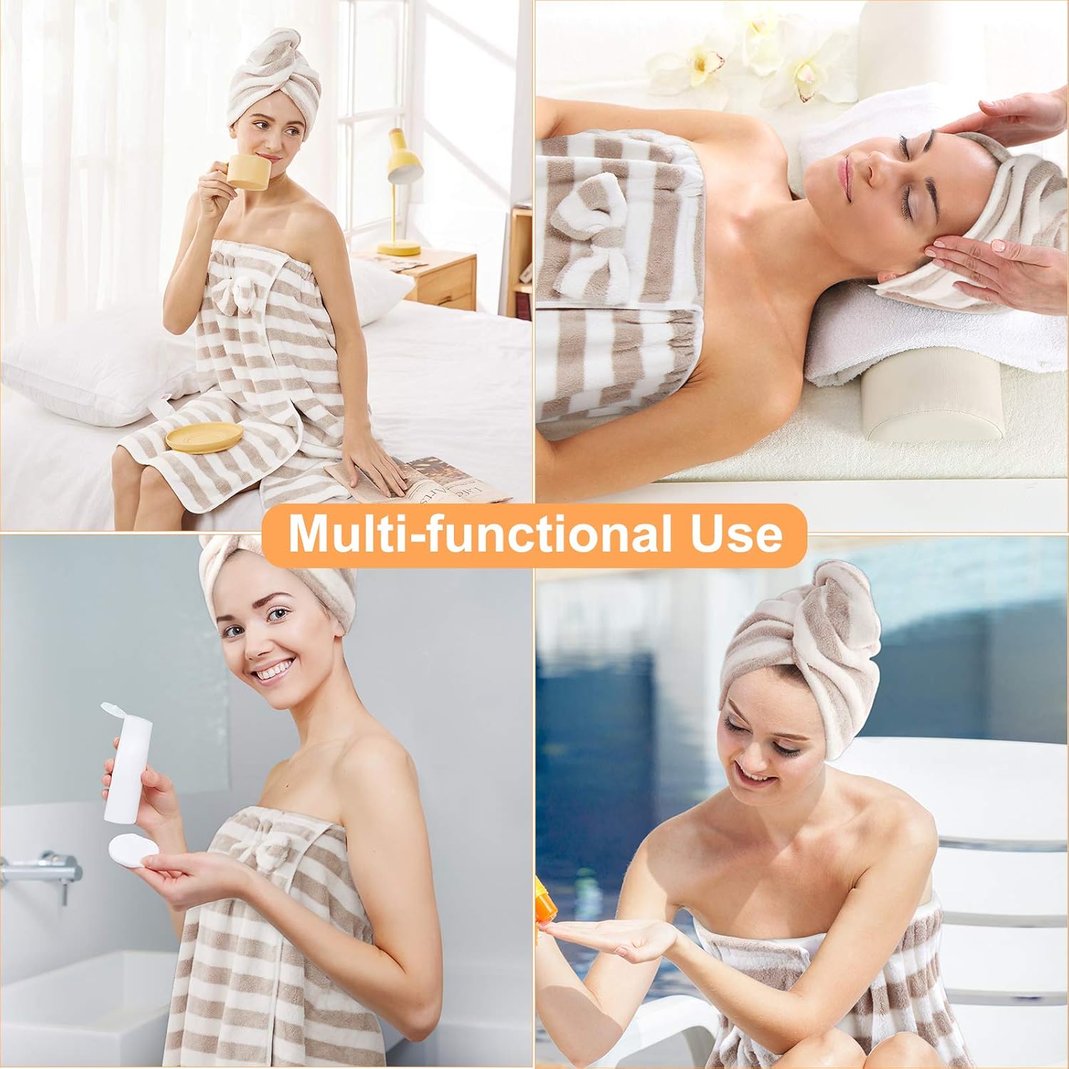 Perfect Womens Bath Wrap Comfortable Spa Towel for Women